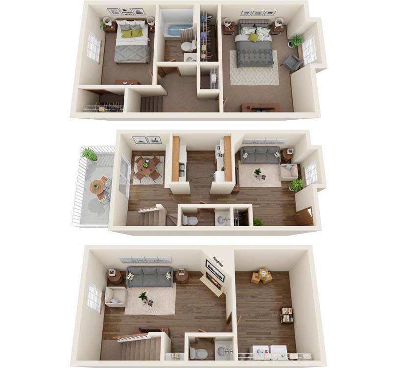 Townhome floor plan
